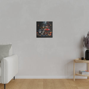 Abstract Tea Party Wall Art | Matte Canvas