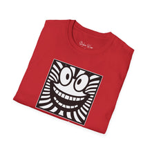 Load image into Gallery viewer, Black &amp; White Happy Pop Art | Unisex Softstyle T-Shirt