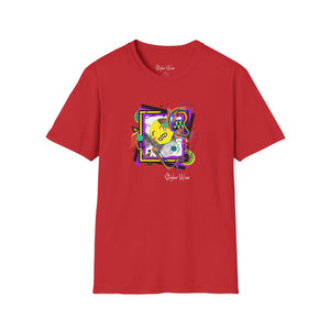 Abstract Retro 90s Mashup Pop Art | Unisex Softstyle T-Shirt