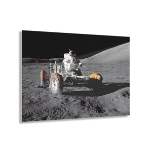 Astronaut Cernan Driving the Moon Rover Acrylic Prints