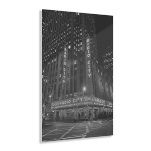 Radio City NYC 2 Black & White Acrylic Prints