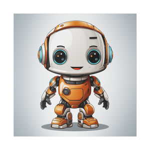 Baby Robot Wall Art | Square Matte Canvas