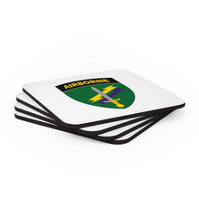 Load image into Gallery viewer, U.S. Army Civil Affairs &amp; Psychological Operations Command (USACAPOC) Patch Corkwood Coaster Set