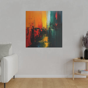 Abstract Hallway Wall Art | Square Matte Canvas