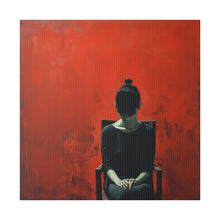 Load image into Gallery viewer, Red Painted Wall Art | Square Matte Canvas