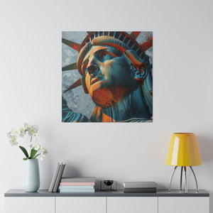 Lady Liberty 3 Wall Art | Square Matte Canvas