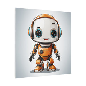 Baby Robot Wall Art | Square Matte Canvas