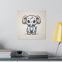 Load image into Gallery viewer, Happy Elephant Wall Art | Square Matte Canvas