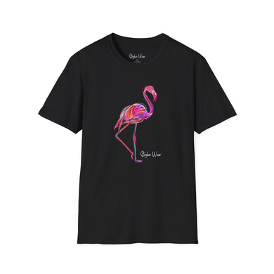 Neon Flamingo Pop Art | Unisex Softstyle T-Shirt