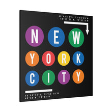 Load image into Gallery viewer, NYC Metro Colors Wall Art | Square Matte Canvas