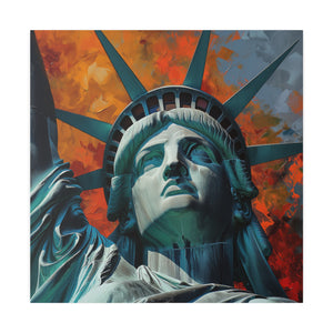 Lady Liberty 2 Wall Art | Square Matte Canvas