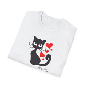 Kitty Hearts | Unisex Softstyle T-Shirt