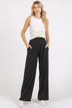 Load image into Gallery viewer, Mittoshop Stretch Banded Waist Wide Leg Pants with Pockets