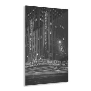 Radio City NYC Black & White Acrylic Prints