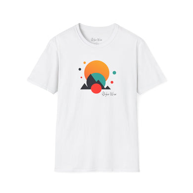 Minimalist Mountain Art | Unisex Softstyle T-Shirt