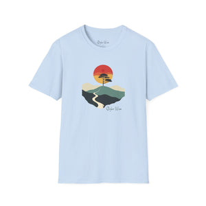 Sunset on the Savanna Minimalist Art | Unisex Softstyle T-Shirt