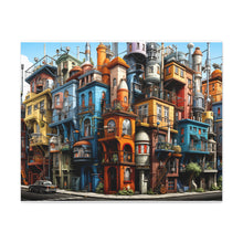 Load image into Gallery viewer, Painted City Block | Horizontal Matte Canvas