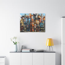 Load image into Gallery viewer, Painted City Block | Horizontal Matte Canvas