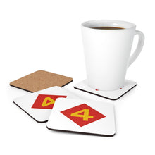 Load image into Gallery viewer, 4th Marine Division Corkwood Coaster Set