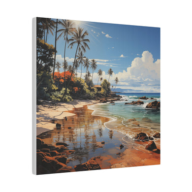 Digital Beach Wall Art | Square Matte Canvas