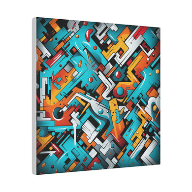 Retro Abstract Wall Art | Square Matte Canvas