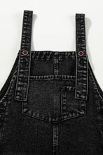 Load image into Gallery viewer, Distressed Wide Strap Denim Overalls