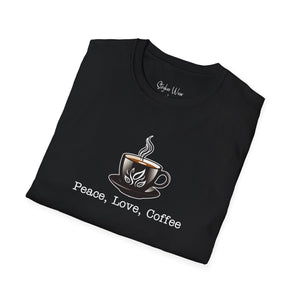 Peace, Love, Coffee | Unisex Softstyle T-Shirt