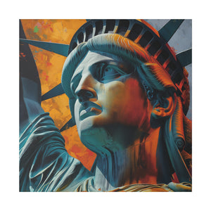 Lady Liberty Wall Art | Square Matte Canvas