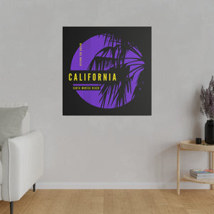 California Purple & Yellow Wall Art | Square Matte Canvas