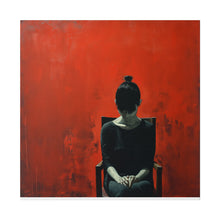 Load image into Gallery viewer, Red Painted Wall Art | Square Matte Canvas