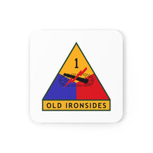 Load image into Gallery viewer, U.S. Army 1st Armored Division Patch Corkwood Coaster Set