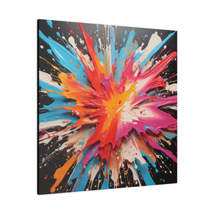 Splashed Paint Pop Wall Art | Square Matte Canvas