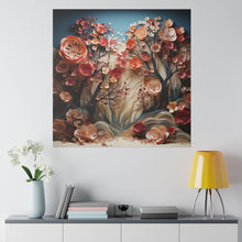 Load image into Gallery viewer, Colorful Paper Flowers Wall Art | Square Matte Canvas