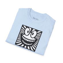 Load image into Gallery viewer, Black &amp; White Happy Pop Art | Unisex Softstyle T-Shirt