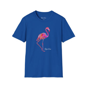 Neon Flamingo Pop Art | Unisex Softstyle T-Shirt