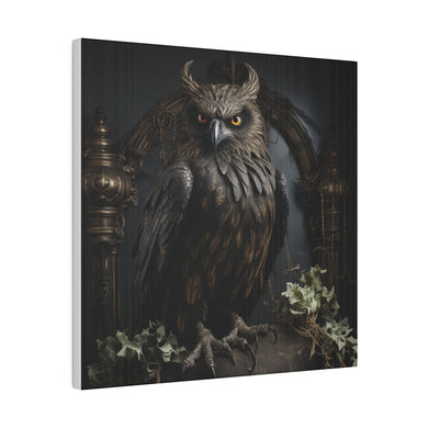 Gothic Owl Wall Art | Square Matte Canvas