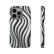 Load image into Gallery viewer, Funky Lines Black and White | iPhone, Samsung Galaxy, and Google Pixel Tough Cases