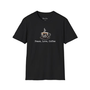 Peace, Love, Coffee | Unisex Softstyle T-Shirt