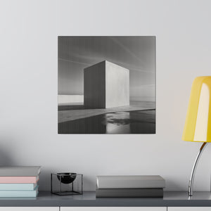 Abstract Black & White Wall Art | Square Matte Canvas