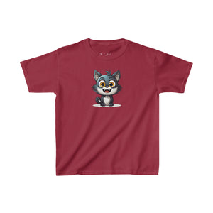 Happy Cartoon Kitty | Kids Heavy Cotton™ Tee