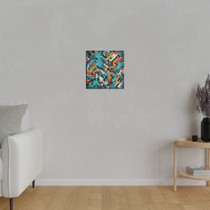 Retro Abstract Wall Art | Square Matte Canvas