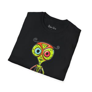 Funky Abstract Alien Sketch | Unisex Softstyle T-Shirt