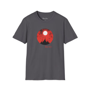 Spooky Mountains & Red Sky  | Unisex Softstyle T-Shirt