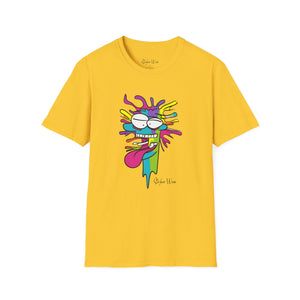 Neon Funny Face Pop Art | Unisex Softstyle T-Shirt