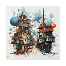 Load image into Gallery viewer, Abstract Village | Square Matte Canvas