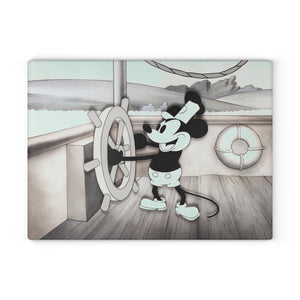 Steamboat Willie Glass Cutting Board