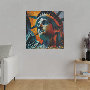 Lady Liberty Wall Art | Square Matte Canvas