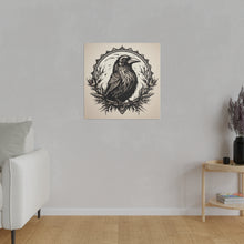 Load image into Gallery viewer, Vintage Gothic Crow Wall Art | Square Matte Canvas