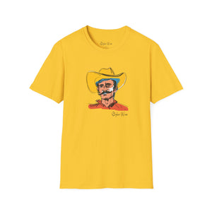 Retro Cowboy Sketch | Unisex Softstyle T-Shirt