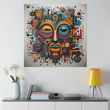 Load image into Gallery viewer, Abstract Colorful Tribal Wall Art | Square Matte Canvas